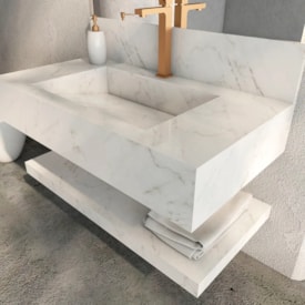 Bancada Suspensa Banheiro Cozimax Milano 80cm Branca - 102089