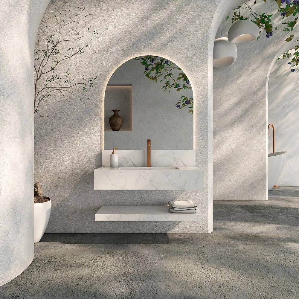 Bancada Suspensa Banheiro Cozimax Milano 80cm Branca - 102089