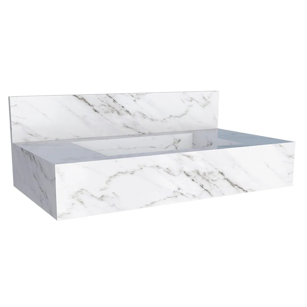 Bancada Suspensa Banheiro Cozimax Milano 80cm Branca - 102089