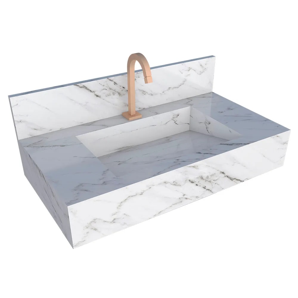 Bancada Suspensa Banheiro Cozimax Milano 80cm Branca - 102089