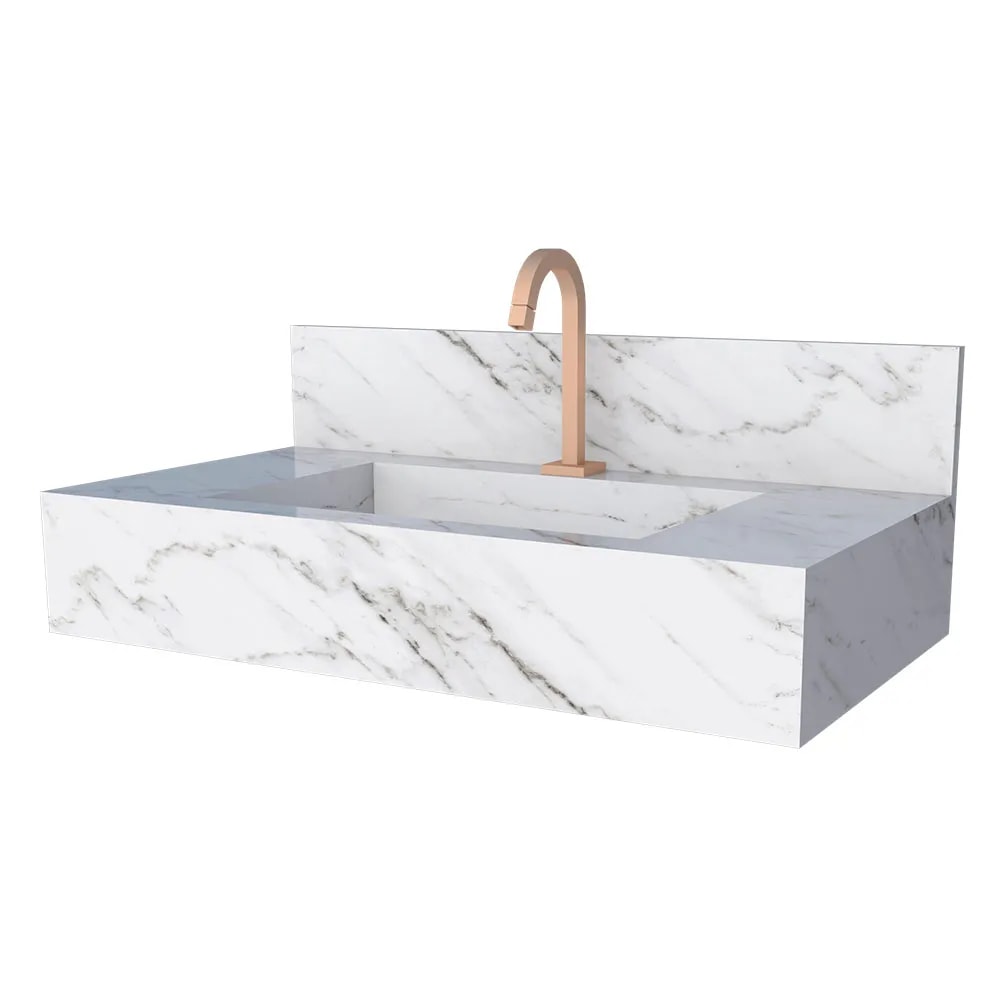 Bancada Suspensa Banheiro Cozimax Milano 80cm Branca - 102089