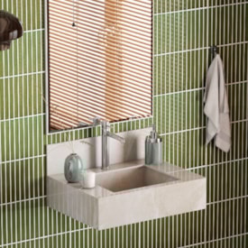 Bancada Suspensa Banheiro Cozimax Napoles 60cm Bege - 103389