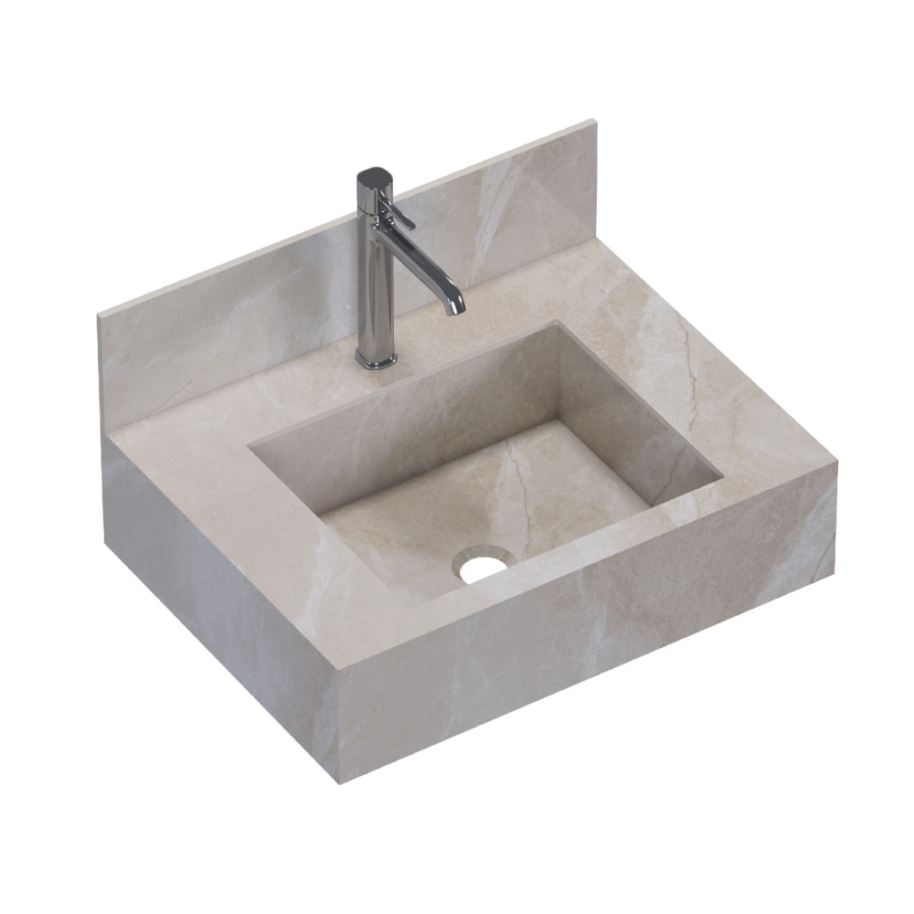 Bancada Suspensa Banheiro Cozimax Napoles 60cm Bege - 103389