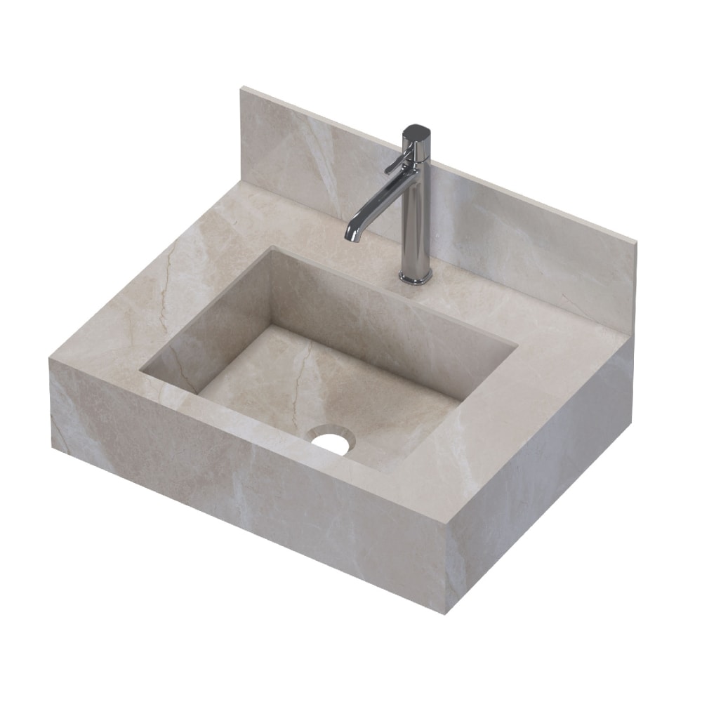 Bancada Suspensa Banheiro Cozimax Napoles 60cm Bege - 103389