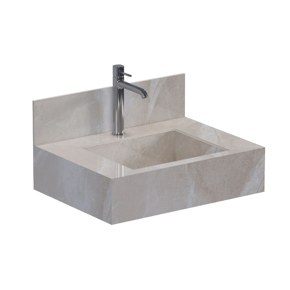 Bancada Suspensa Banheiro Cozimax Napoles 60cm Bege - 103389