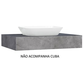 Bancada Suspensa Banheiro Cozimax Peri 60cm Cinza - 101490