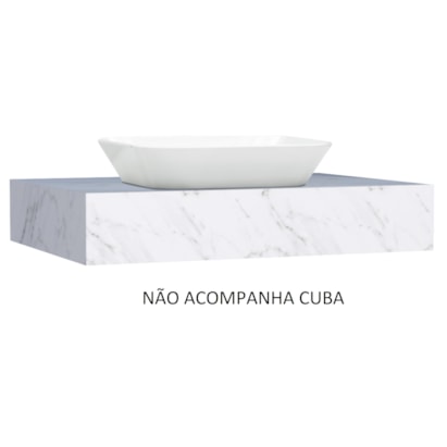 Bancada Suspensa Banheiro Cozimax Peri 80cm Branca - 101291