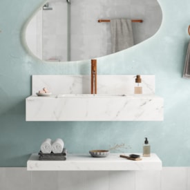 Bancada Suspensa Banheiro Cozimax Veneza 80cm Branco - 102811