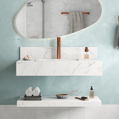 Bancada Suspensa Banheiro Cozimax Veneza 80cm Branco - 102811