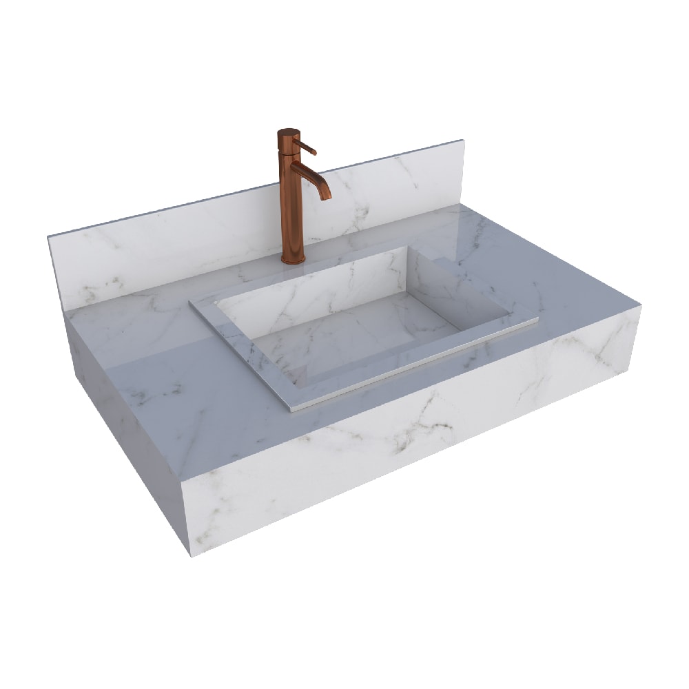 Bancada Suspensa Banheiro Cozimax Veneza 80cm Branco - 102811