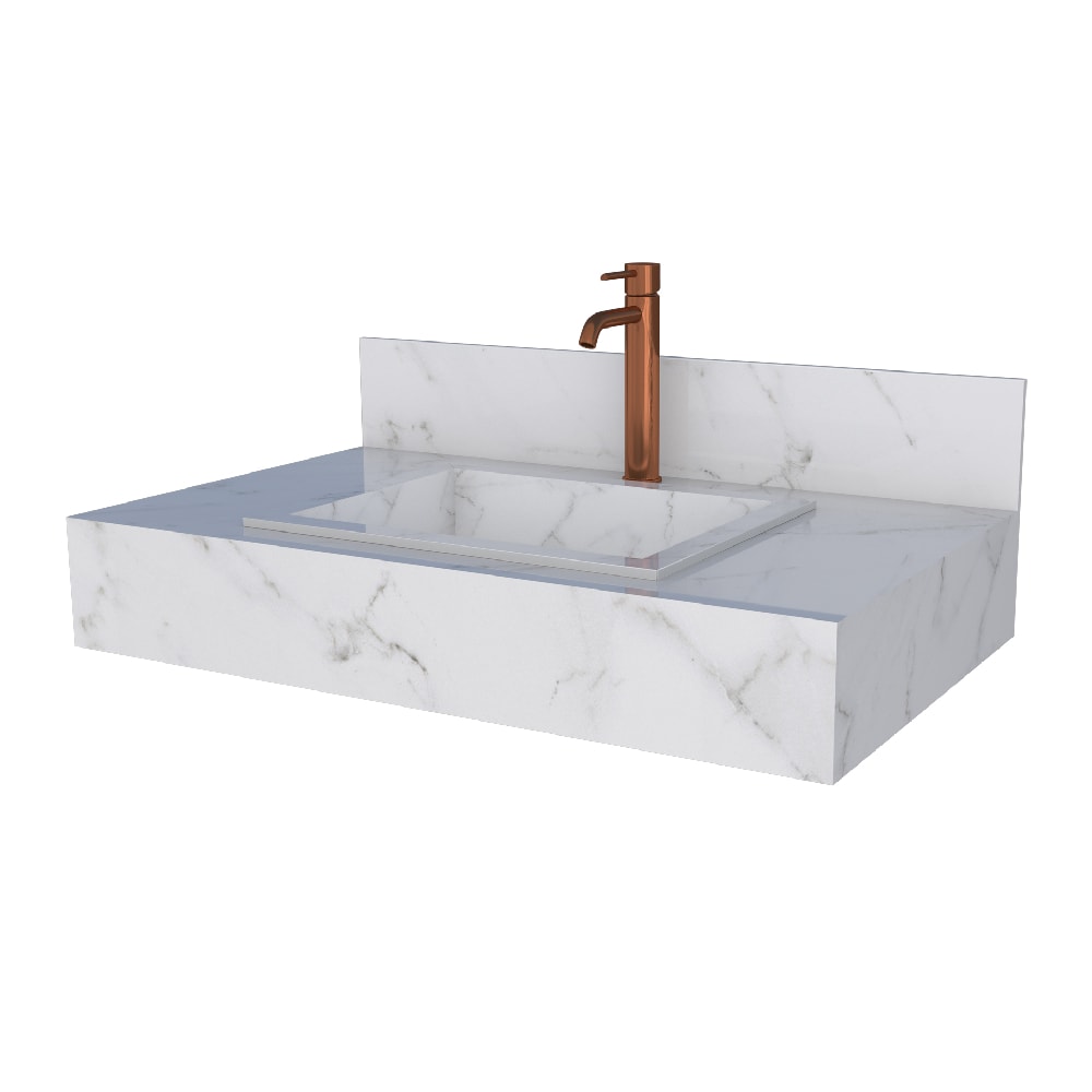 Bancada Suspensa Banheiro Cozimax Veneza 80cm Branco - 102811