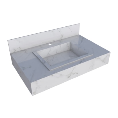 Bancada Suspensa Banheiro Cozimax Veneza 80cm Branco - 102811