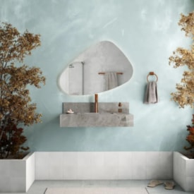 Bancada Suspensa Banheiro Cozimax Veneza 80cm Cinza - 102918