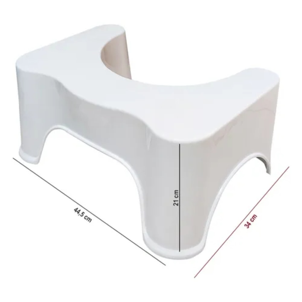Banco de Banheiro para Apoio dos Pés Mebuki Cócoras Branco - 10400466