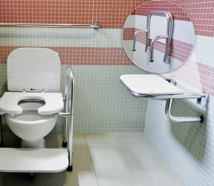 Banco para Banho Dobrável Sicmol 42cm Alumínio Cromado - 24549