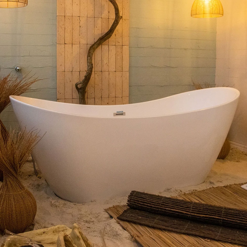 Banheira de Imersão Acrilica 150x72cm Aquaplás Milano sem Hidro Branca - 120.562.801