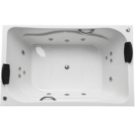 Banheira Dupla com Hidromassagem Vivace Geriba 170x110cm Branca - 10542301