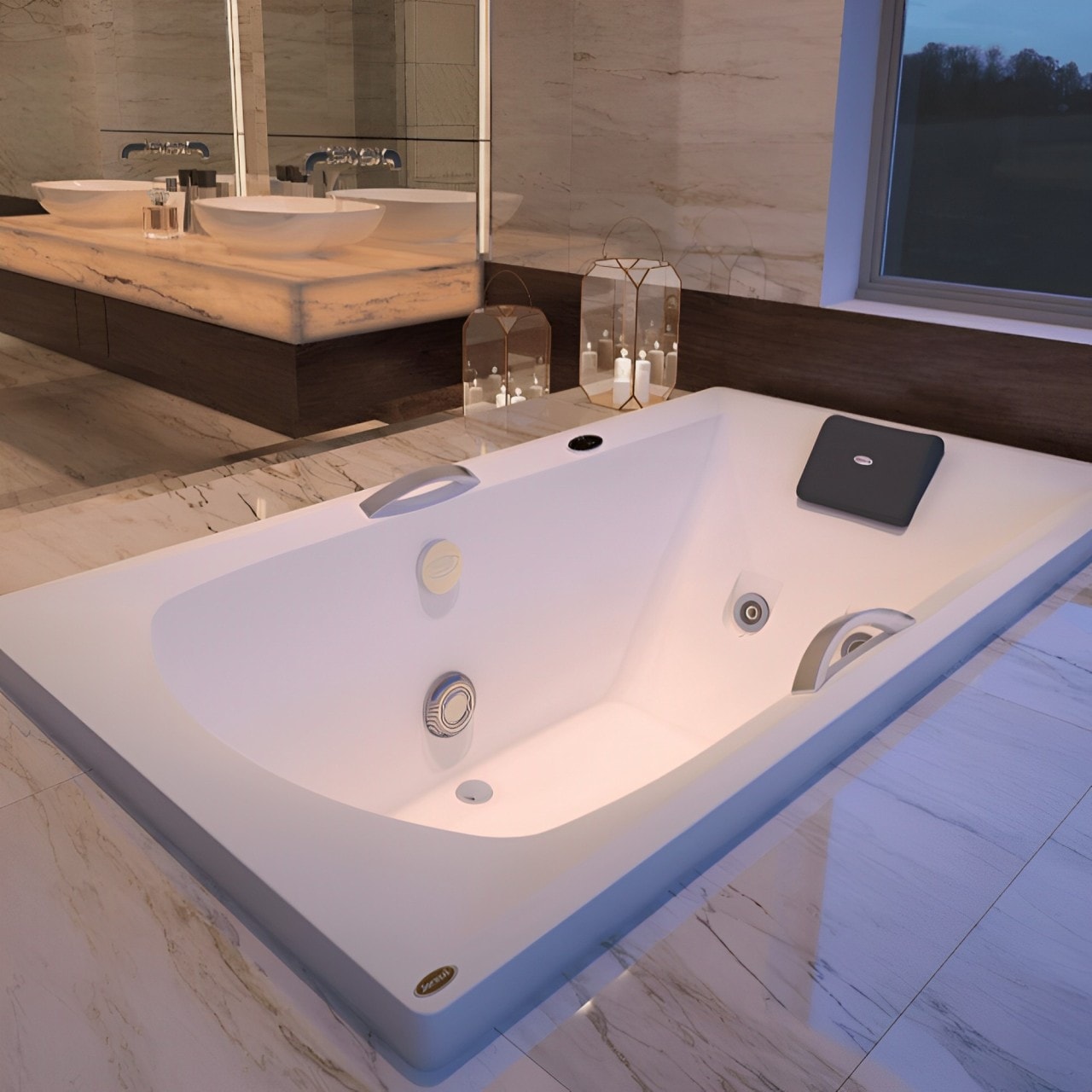 Banheira Jacuzzi Carina com Aquecedor 170x110cm G1 P1 Branca