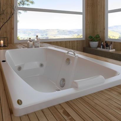 Banheira Jacuzzi Mysia 165x83cm Branco - 99849366