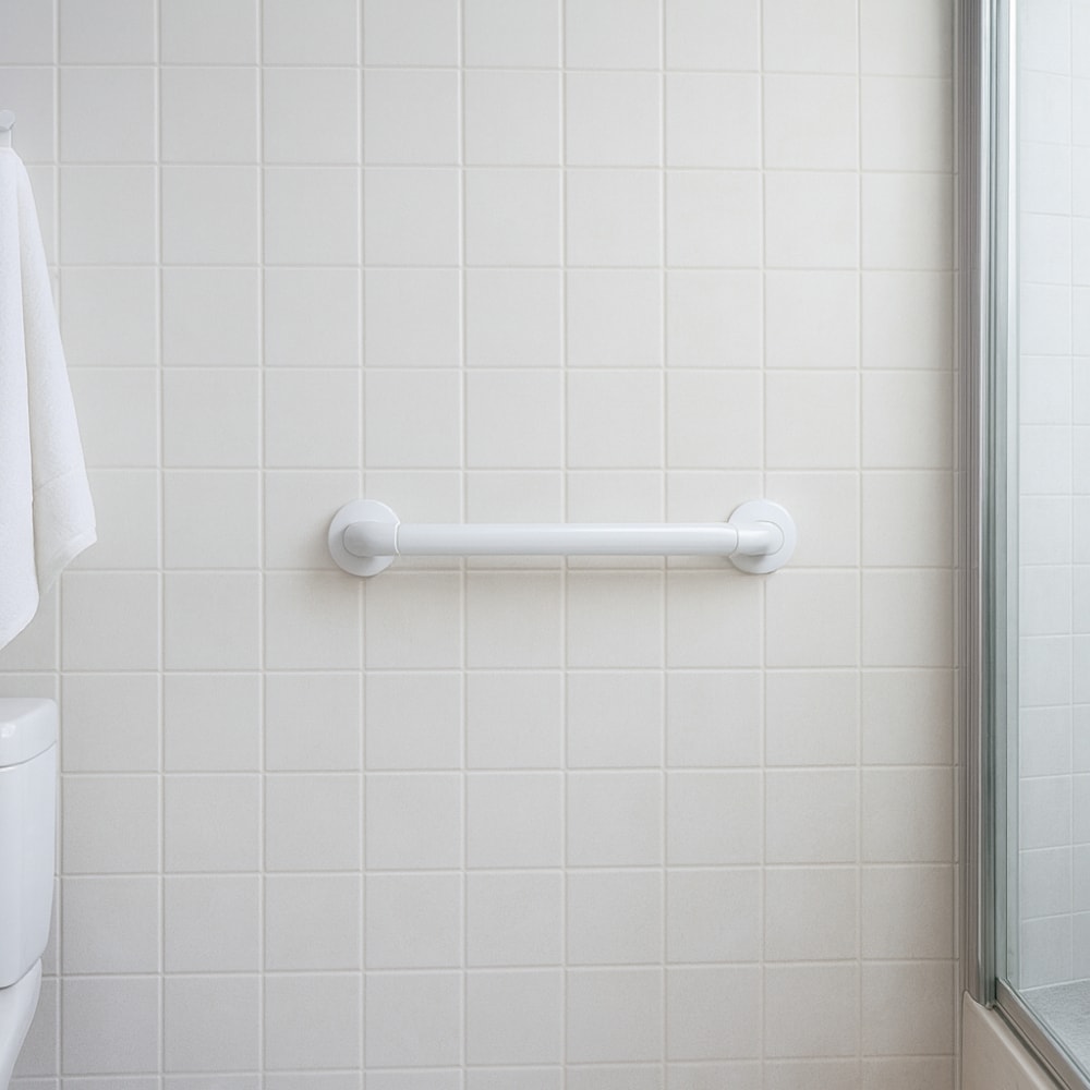 Barra de Apoio 30cm Reta Mebuki Alumínio Branca - 10400412