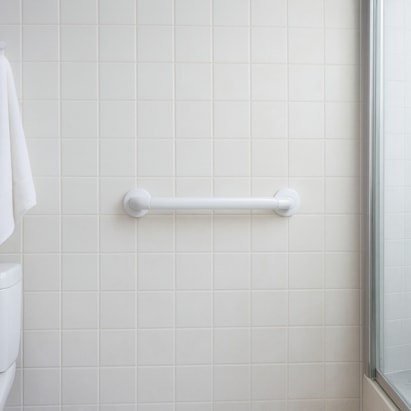 Barra de Apoio 30cm Reta Mebuki Alumínio Branca - 10400412