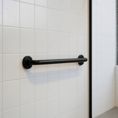 Barra de Apoio 40cm Reta Mebuki Alumínio Preta - 10400685