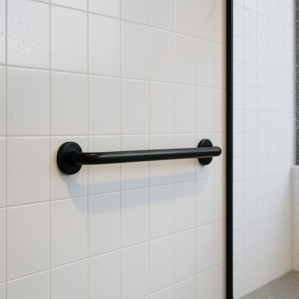 Barra de Apoio 50cm Reta Mebuki Alumínio Preta - 10400686