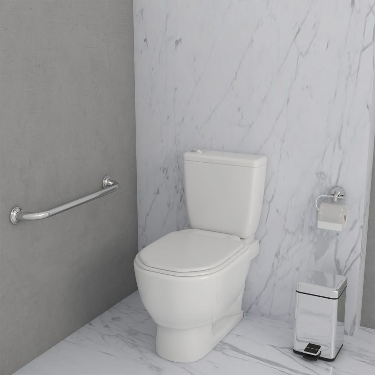 Barra de Apoio 60cm Reta Sicmol Alumínio Cromado - 4773