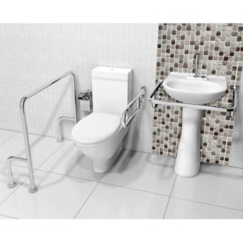 Barra de Apoio para Banheiro 80cm Sicmol Alumínio Cromado - 23754