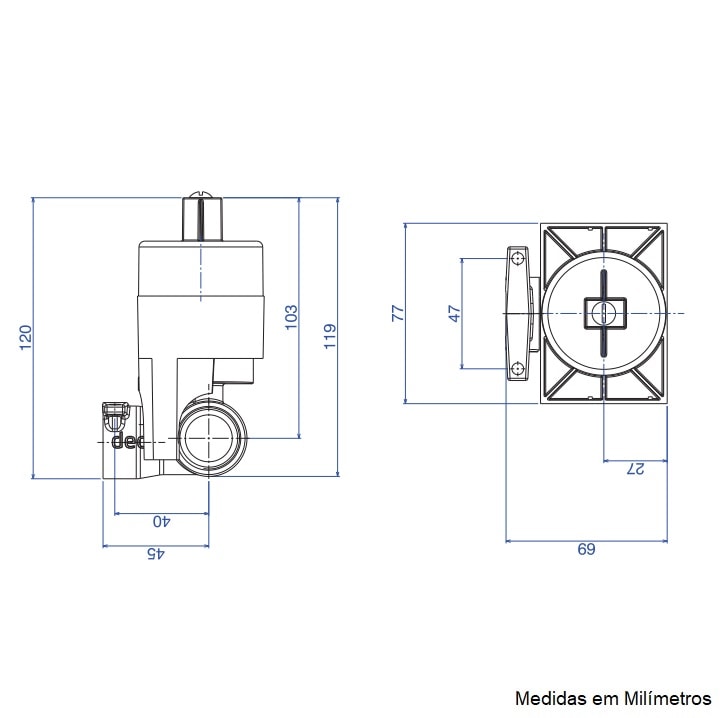 Base Monocomando de Chuveiro Deca Baixa e Alta Pressão 3/4