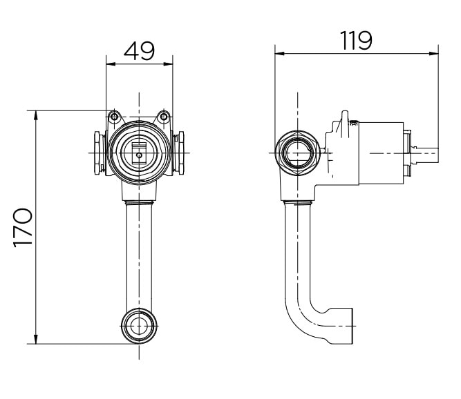 Base Monocomando para Ducha Higiênica ap/bp1/2