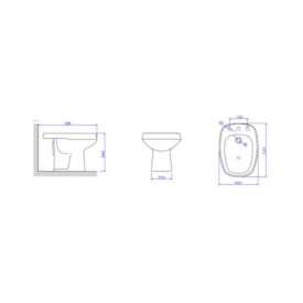 Bidê de Banheiro Deca Monte Carlo com 3 Furos Branco - B.8.17