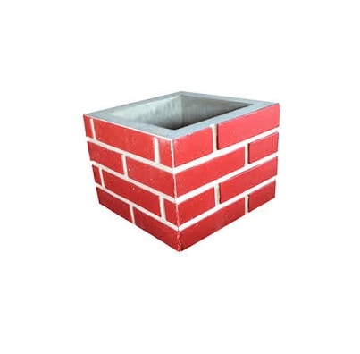 Bloco Concreto Arearte Chaminé Tijolo Vermelho 30X30X25- 00009