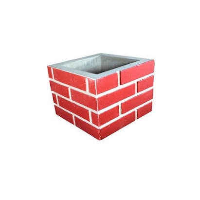 Bloco Concreto Arearte Chaminé Tijolo Vermelho 30X30X25- 00009