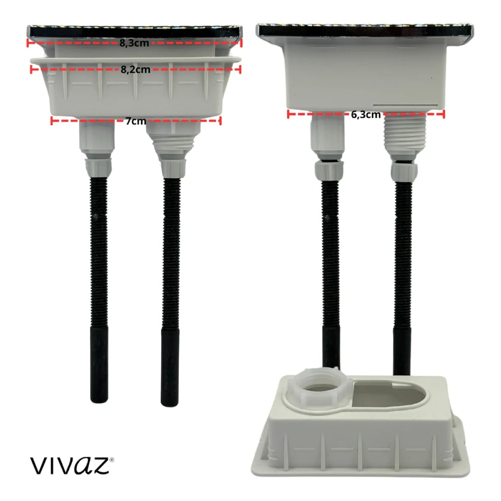 Botão Acionador de Descarga para Caixa Acoplada Dax Cromado - KW-AN001