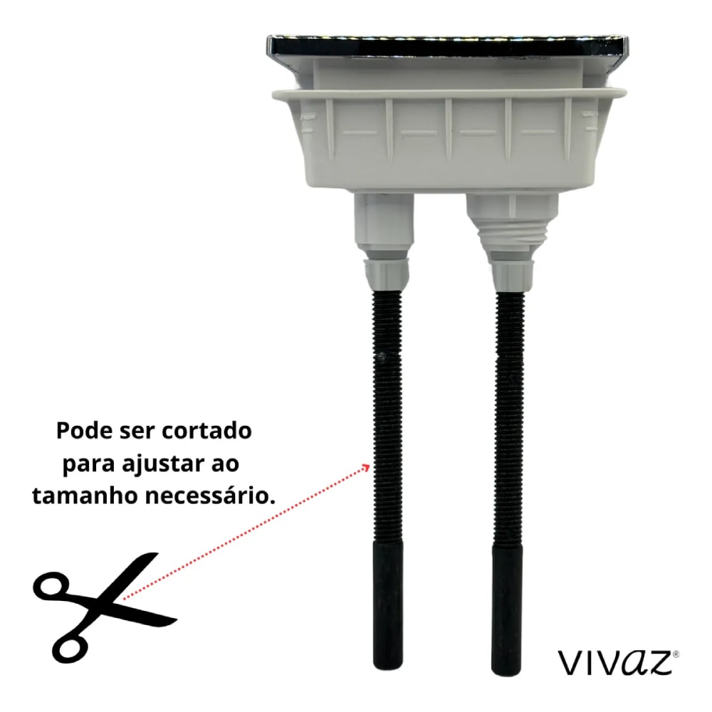 Botão Acionador de Descarga para Caixa Acoplada Dax Cromado - KW-AN001