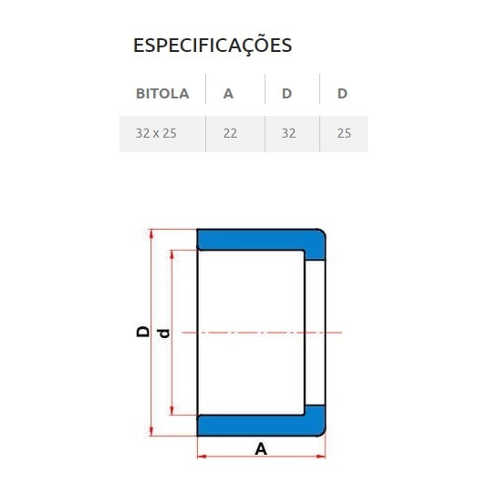 Bucha de Redução Soldável Curta PVC Tigre 32x25mm 1