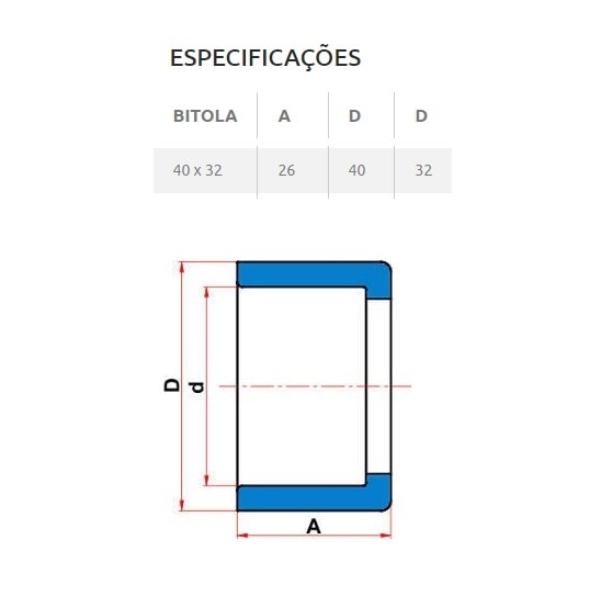 Bucha de Redução Soldável Curta PVC Tigre 40x32mm 1.1/4