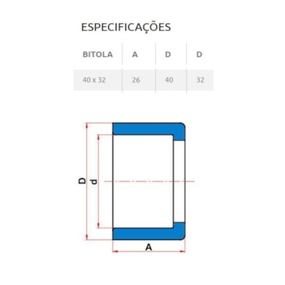 Bucha de Redução Soldável Curta PVC Tigre 40x32mm 1.1/4