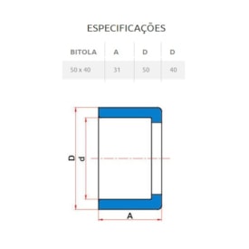 Bucha de Redução Soldável Curta PVC Tigre 50x40mm 1/2