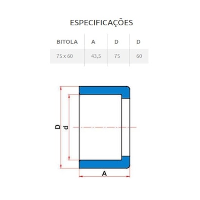 Bucha de Redução Soldável Curta PVC Tigre 75x60mm 2.1/2