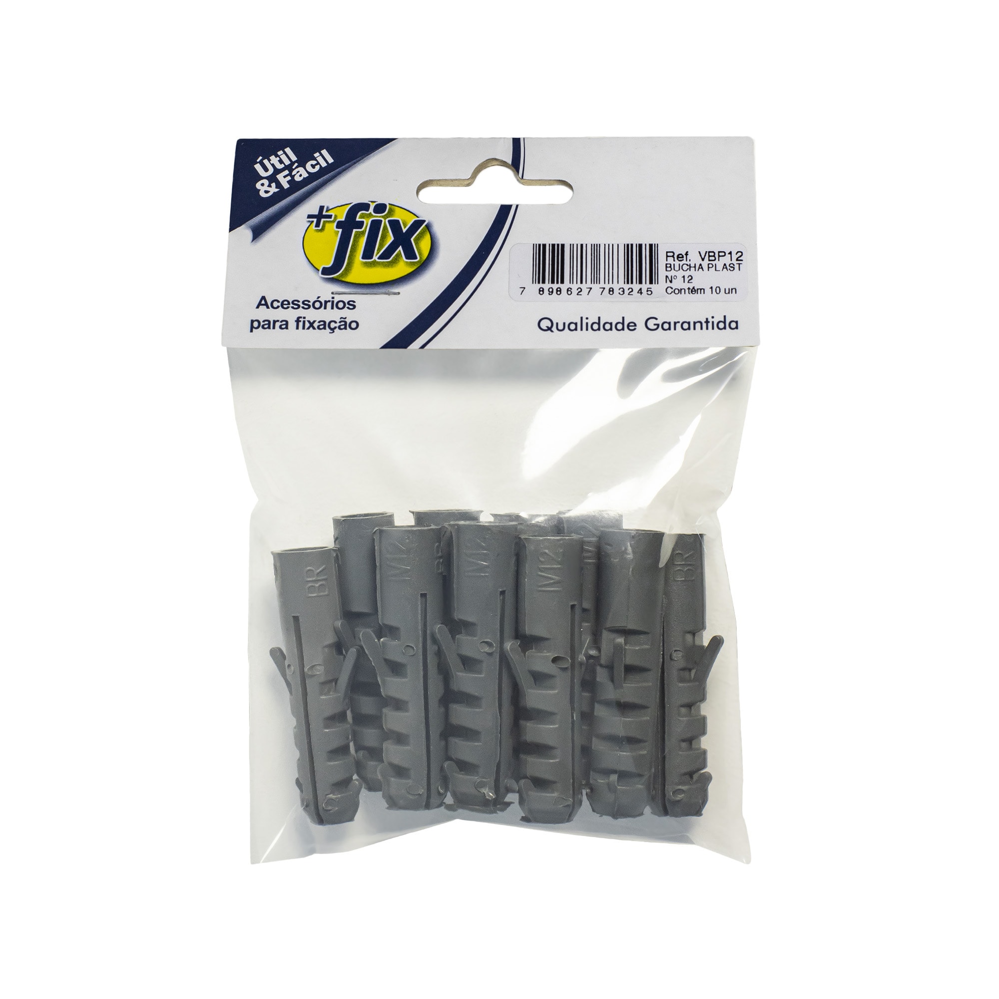 Bucha Plástica +Fix Nº12 10 Peças - VBP12