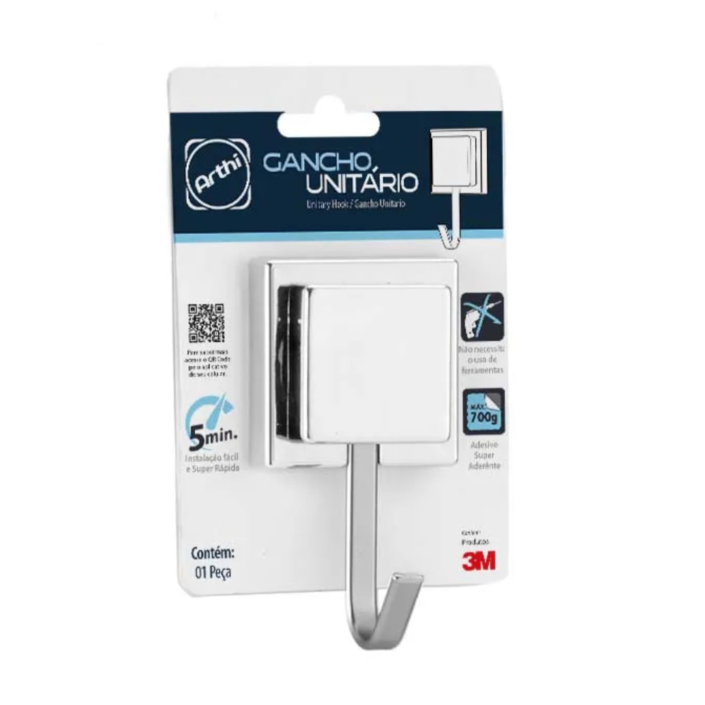 Cabide Arthi Piatina Cromado - 1322