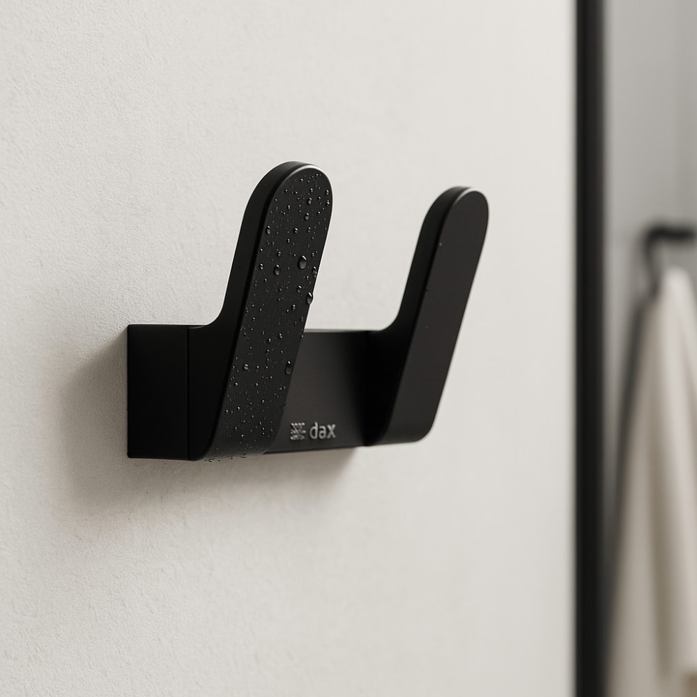Cabide Dax Iguaçu Duplo Black - DAX-2062-IG-BL