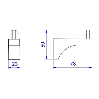 Cabide Deca Liv Cromado - 2060.C22