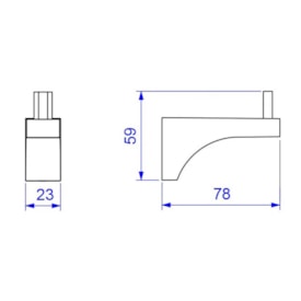 Cabide Deca Liv Cromado - 2060.C22