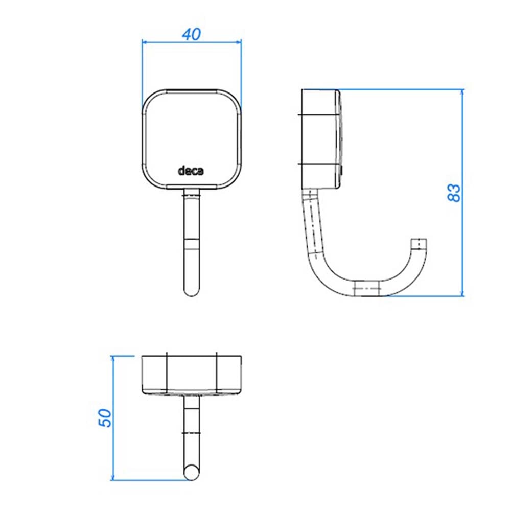 Cabide Deca Pix Cromado - 2060.C02