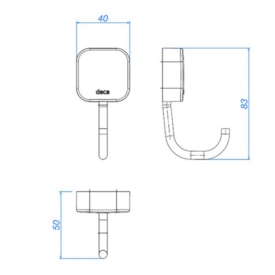 Cabide Deca Pix Cromado - 2060.C02