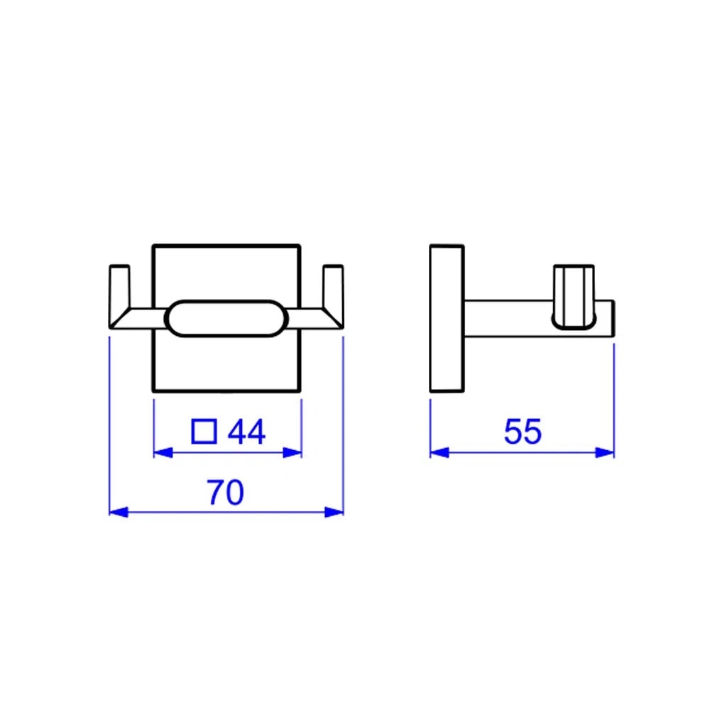 Cabide Deca Polo Duplo Cromado - 2062.C33