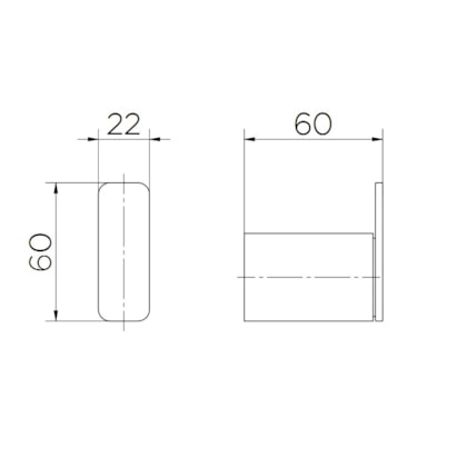 Cabide Docol Flat Grafite Escovado - 00960970